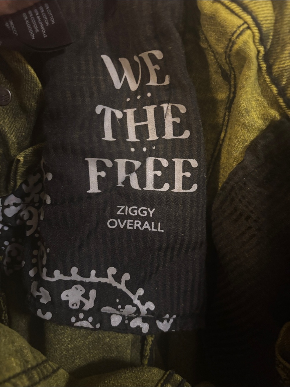 We The Free Ziggy Olive Green Relaxed Denim Overalls. XS - Picture 9 of 10